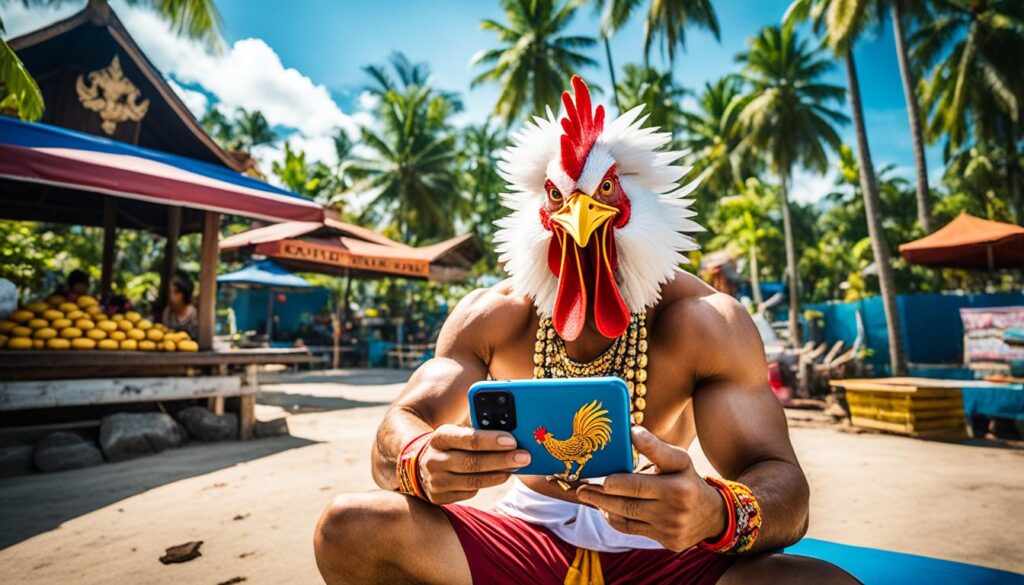Sabung ayam online via ponsel di Thailand